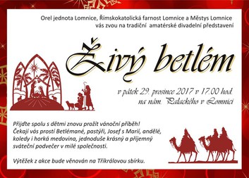 Pozvání na živý betlém v Lomnici