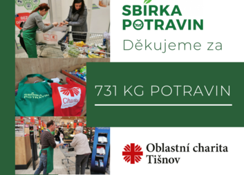 Jarní kolo Sbírky potravin přineslo 731 kg potravin a drogerie