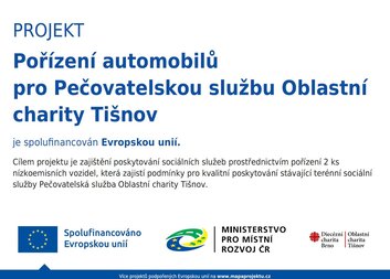 Pečovatelská služba obnovuje svůj vozový park